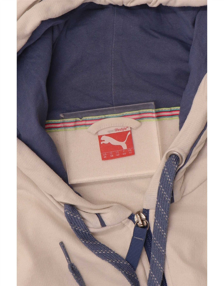 Damski sweter Puma z kapturem i zamkiem UK 12, średni biały