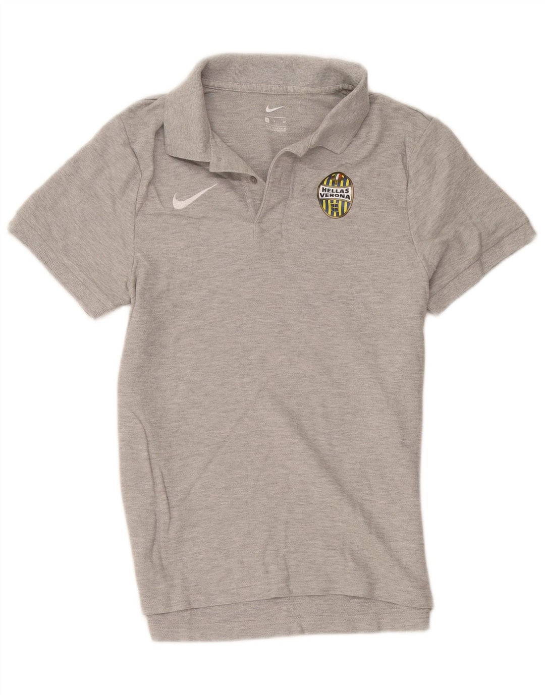 Męska koszulka polo z grafiką Nike HELLAS VERONA, mała, szara, bawełniana