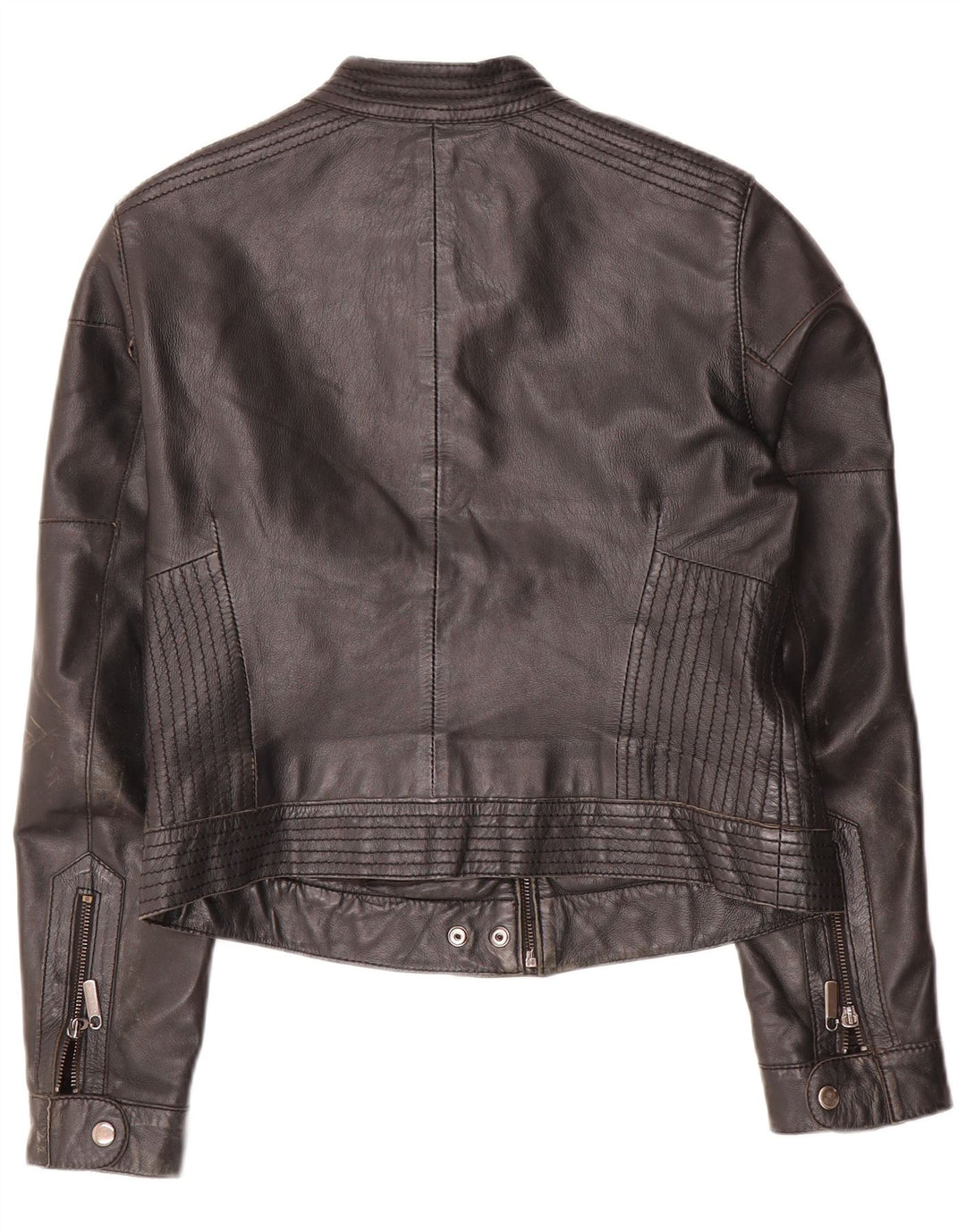 Damska kurtka motocyklowa Jones Crop Leather EU 38, średnia czarna skóra