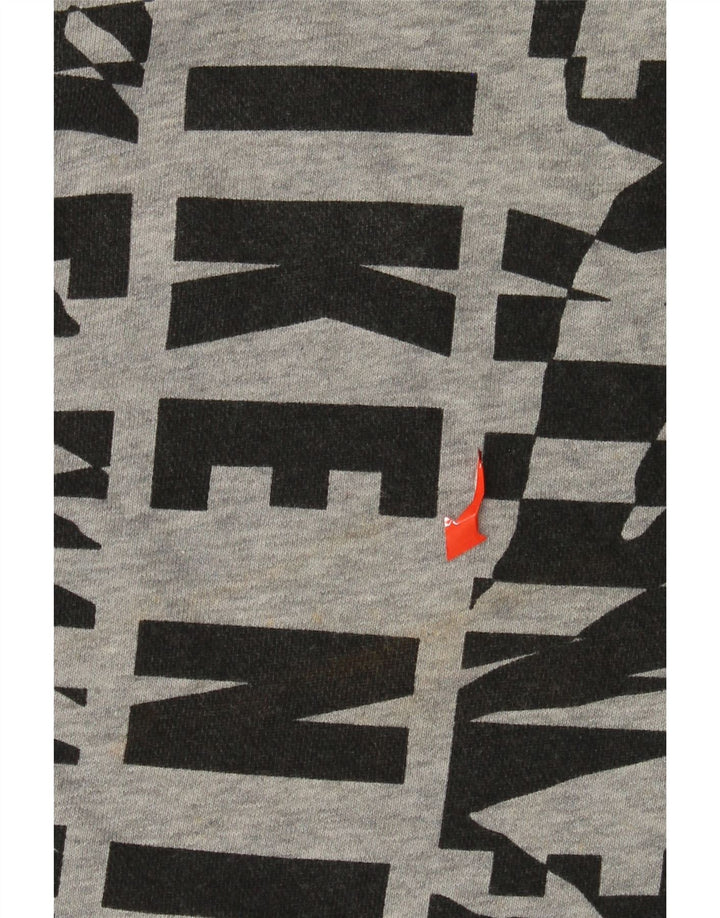 Damska bluza z grafiką NIKE, UK 14, średnia szara bawełna