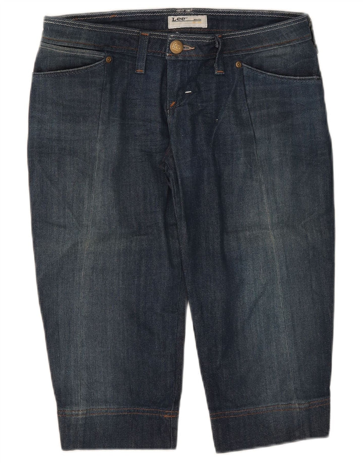 Damskie jeansy Lee Crystal Capri W30 L16 Granatowe, bawełniane