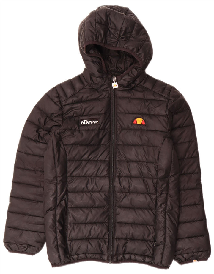 Wyściełana kurtka chłopięca z kapturem Ellesse 12-13 lat, czarna, poliestrowa