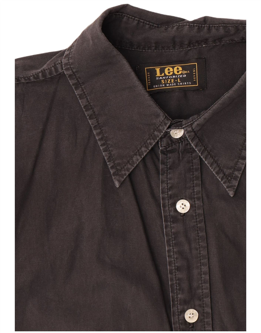 Męska koszula z krótkim rękawem Lee, duża, czarna, bawełniana