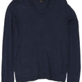 Damski sweter MOSSIMO z dekoltem w kształcie litery V, UK 12, średni granatowy nylon