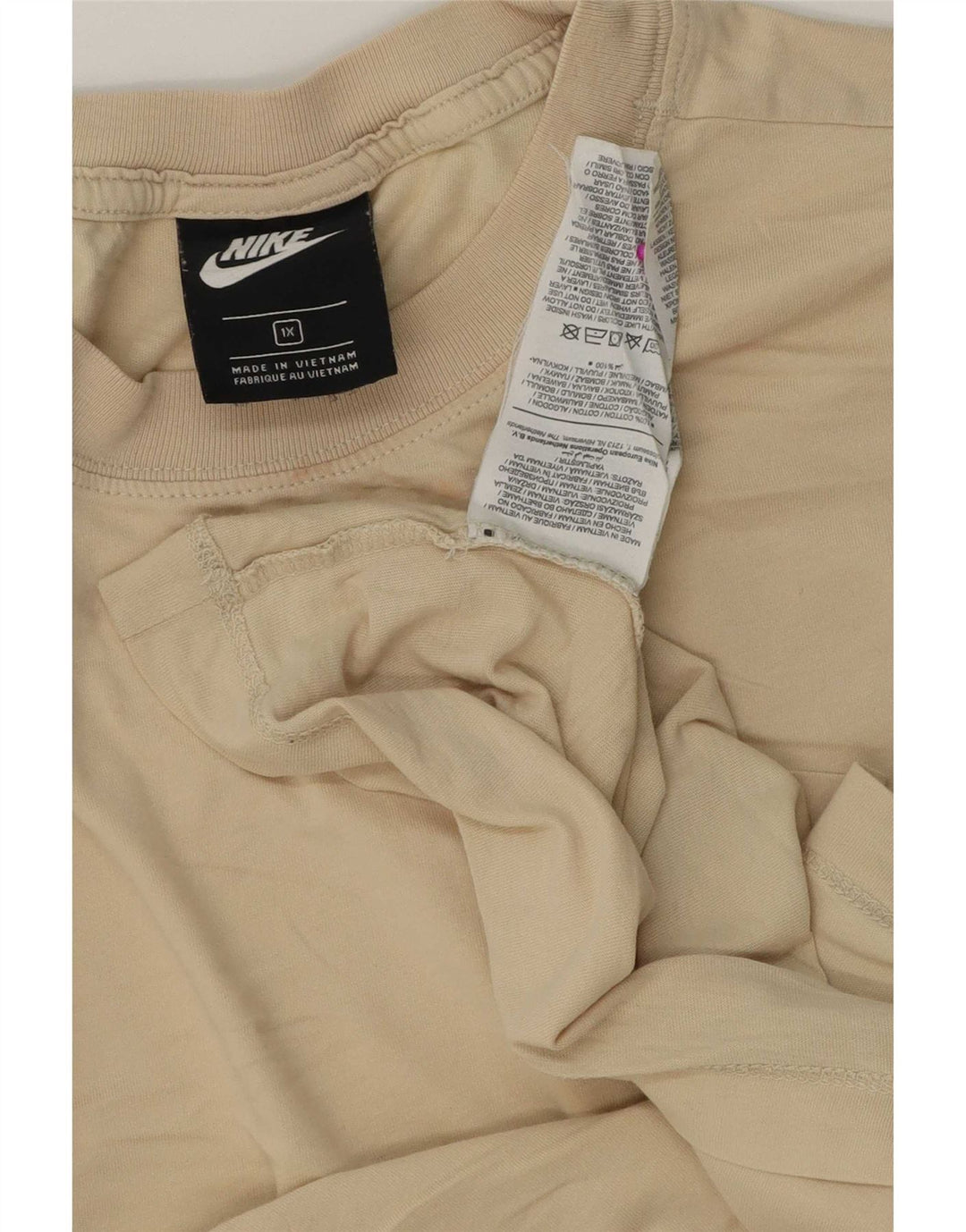 T-shirt męski Nike XL, beżowy, bawełniany
