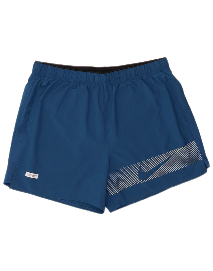 Męskie spodenki sportowe Nike Dri Fit Graphic, duże, niebieskie, poliestrowe