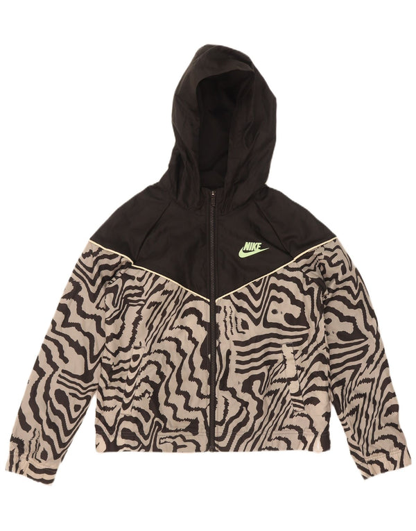 Kurtka dziewczęca z kapturem i dresem Nike 13-14 lat XL, czarny nadruk zwierzęcy