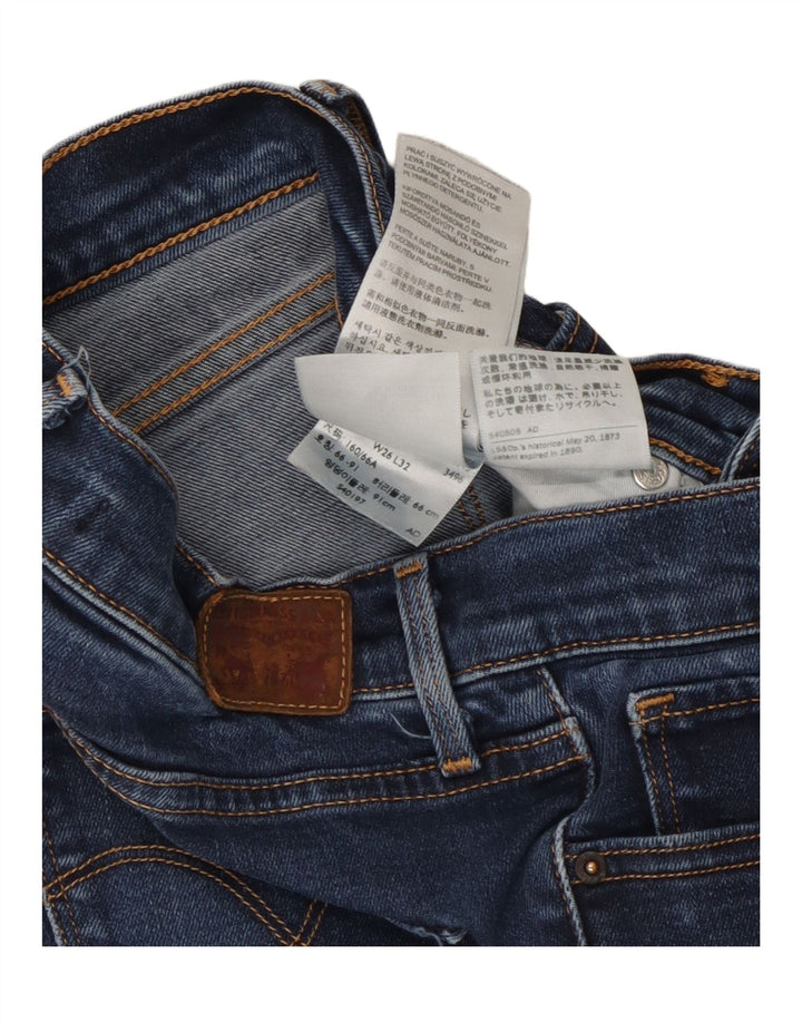 Damskie dżinsy Levi's Shaping Slim W26 L29 Niebieska bawełna