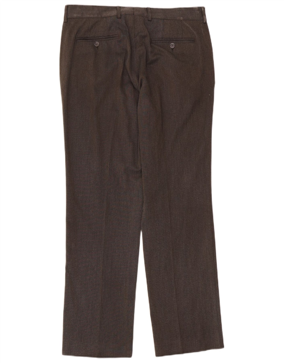 Męskie proste spodnie garniturowe Zara EU 44 Large W34 L33 Brązowy poliester