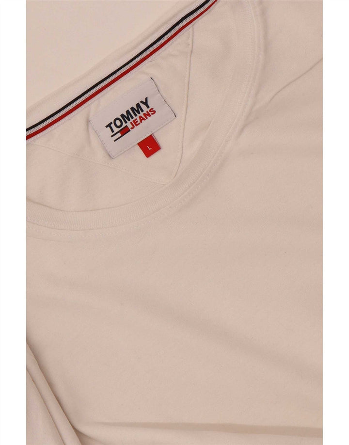 Męski top z długim rękawem Tommy Hilfiger, duży, biały