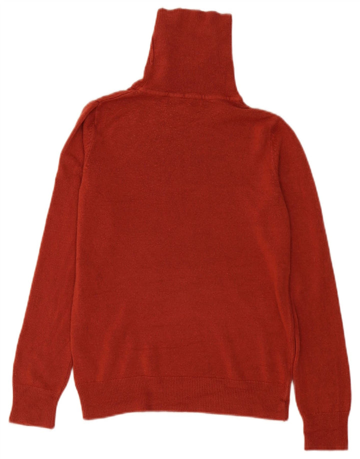 Marks & Spencer Damski sweter z golfem UK 8, mały, czerwony akryl