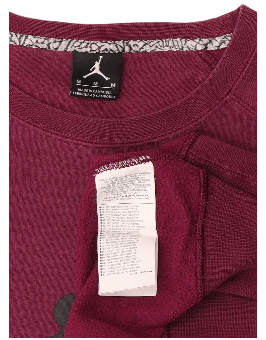 Męski sweter z grafiką Jordan, średni fiolet, bawełna