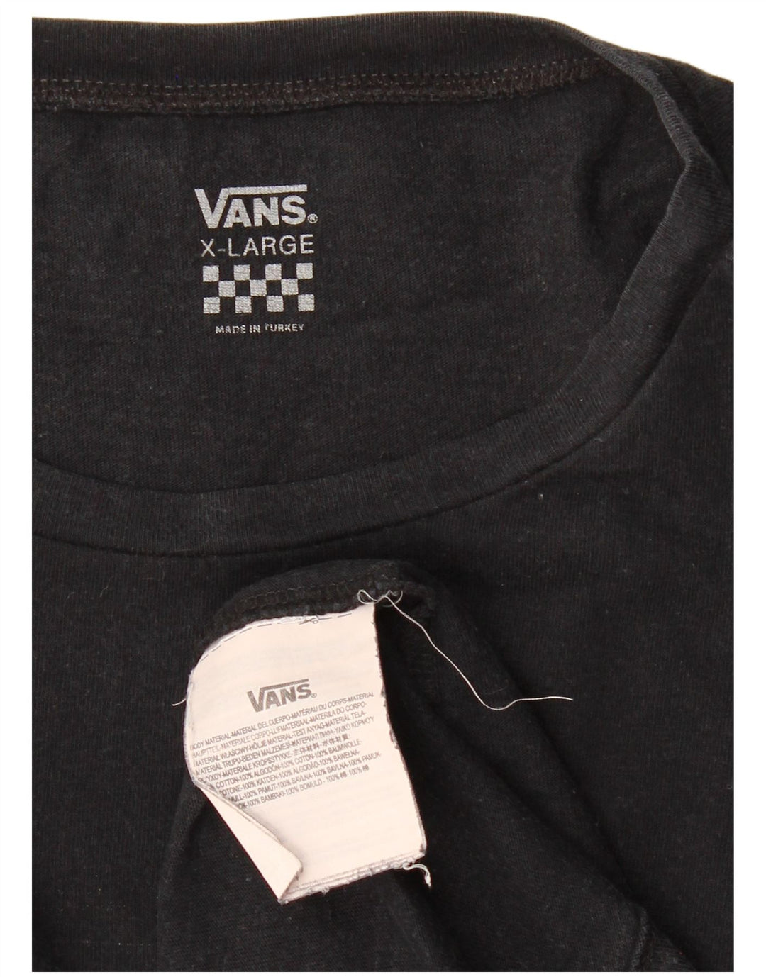 T-shirt damski VANS, UK 18 XL, czarny, bawełniany