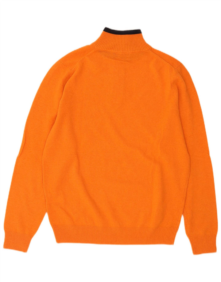 Męski sweter zapinany na zamek Sergio Tacchini, duży, pomarańczowy, wełniany