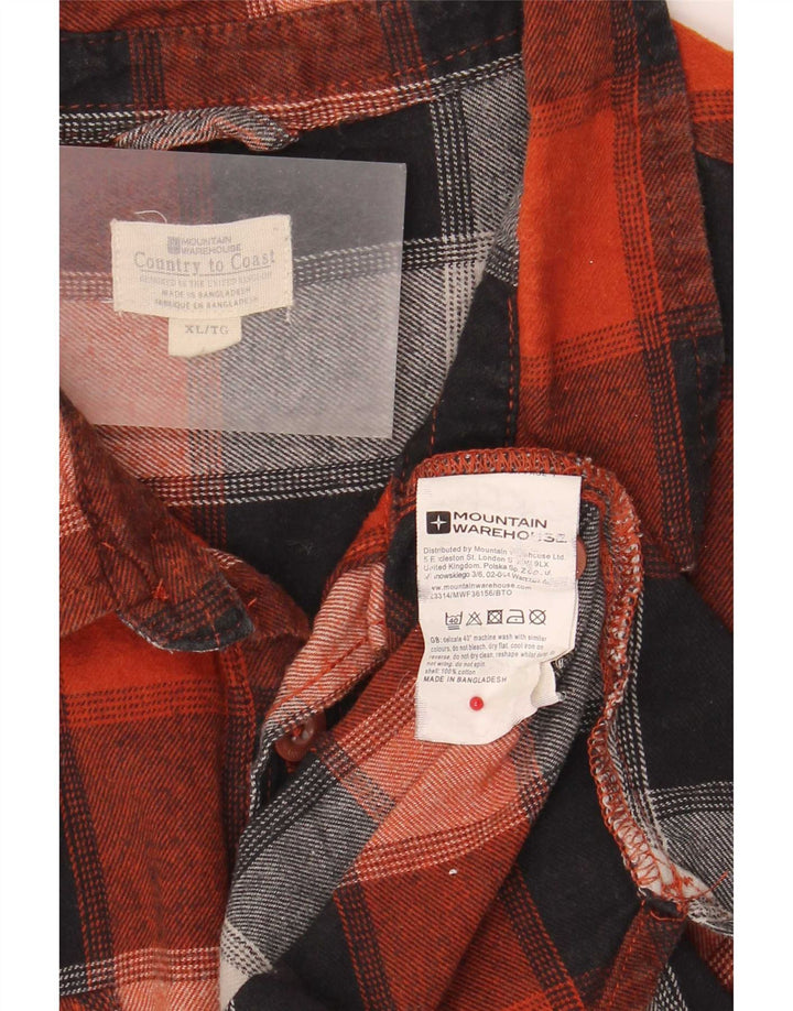 Męska koszula flanelowa Mountain Warehouse XL w czerwoną kratę, bawełniana