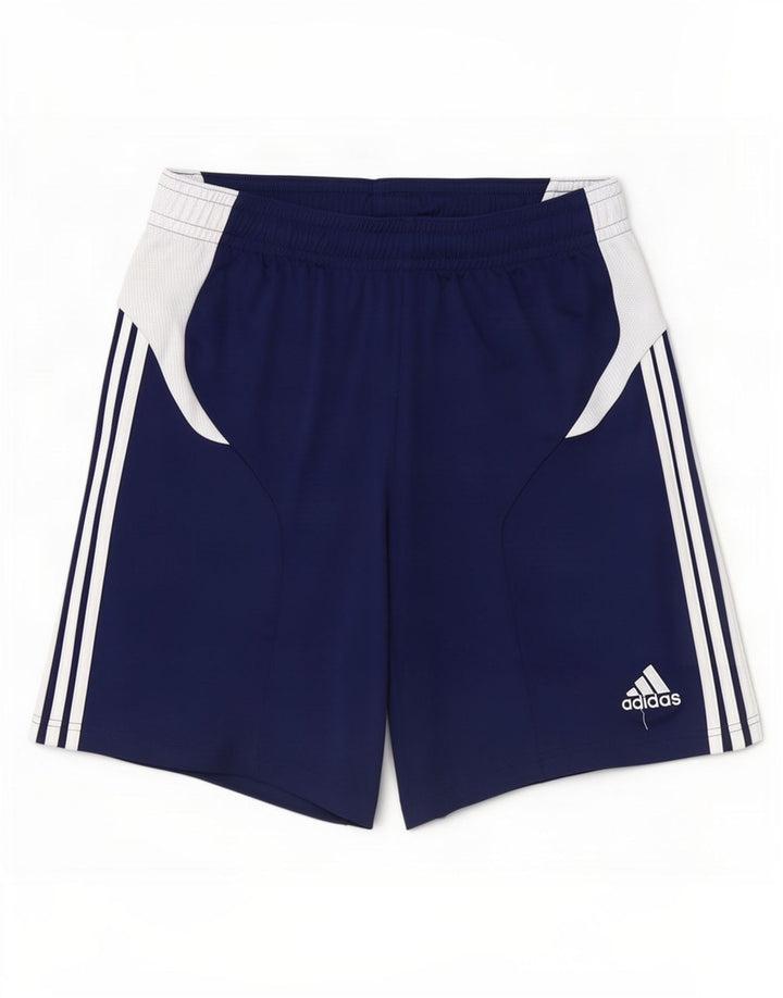 Męskie spodenki sportowe Adidas Climacool, duże, granatowe, z blokami kolorów, poliestrowe