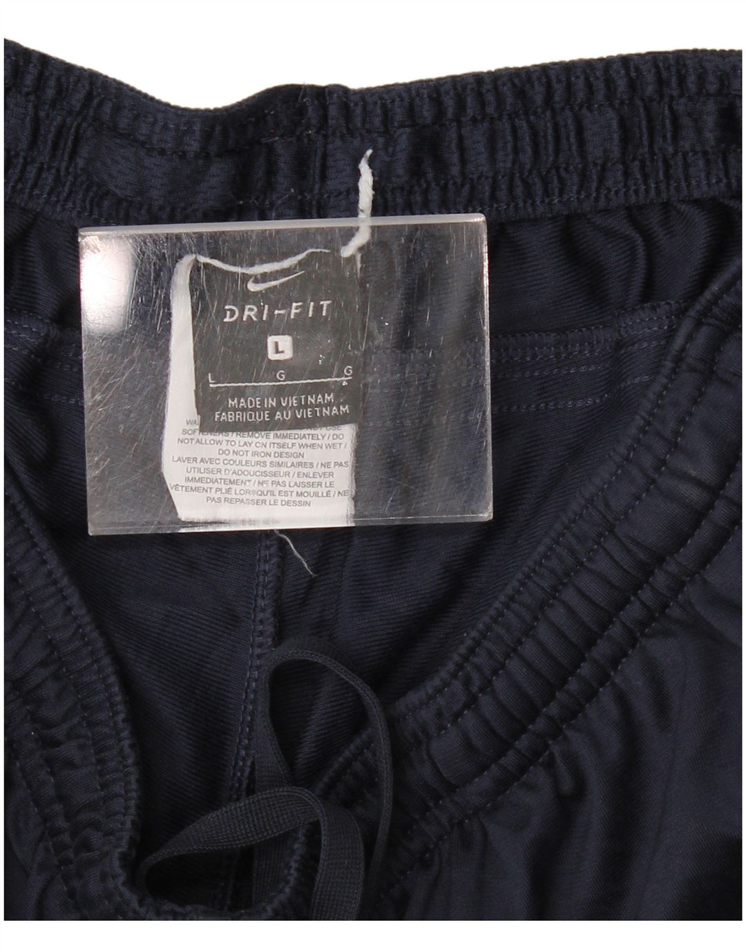 NIKE Mens Dri Fit Graphic Tracksuit Trousers Large  Navy Blue Polyester
