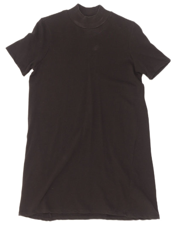Damska sukienka T-shirtowa Zara Trafaluc UK 10, mała, czarna, bawełniana