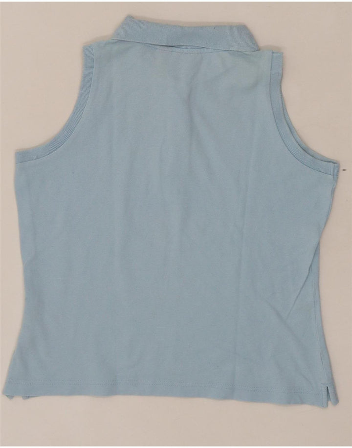 CHAMPION Womens Polo Shirt UK 12 Medium Blue Cotton Vintage Champion and Second-Hand Champion from Messina Hembry 