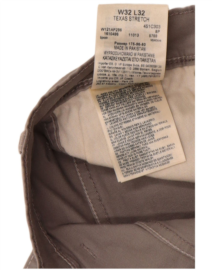 Męskie spodnie codzienne WRANGLER Texas Stretch Straight W32 L32 Szara bawełna