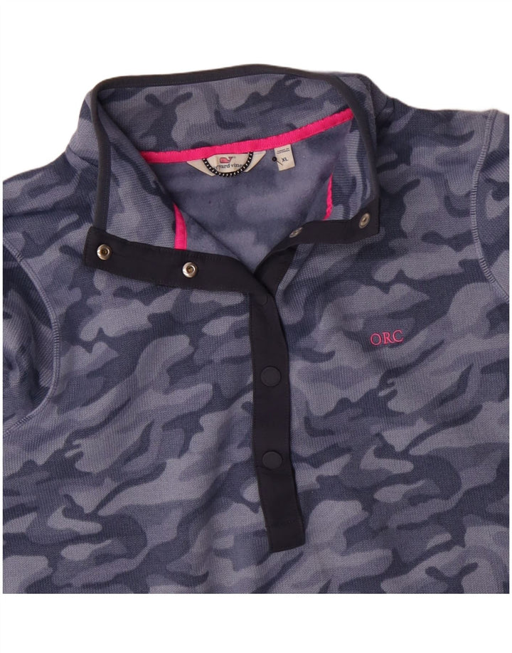 Damska bluza oversize Vineyard Vines UK 18 XL w niebieskim kamuflażu