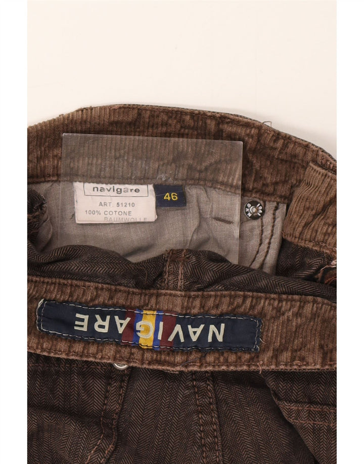 Męskie proste dżinsy NAVIGARE IT 46 Small W29 L26 Brązowa bawełna