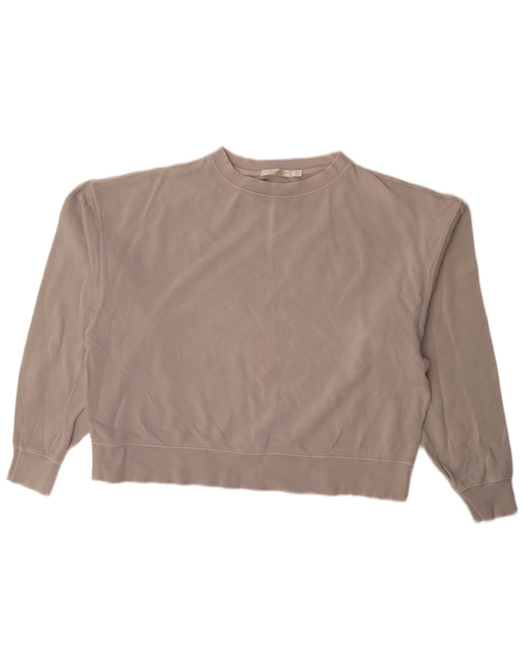 Damski sweter oversize Zara UK 16, duży, szary, bawełniany