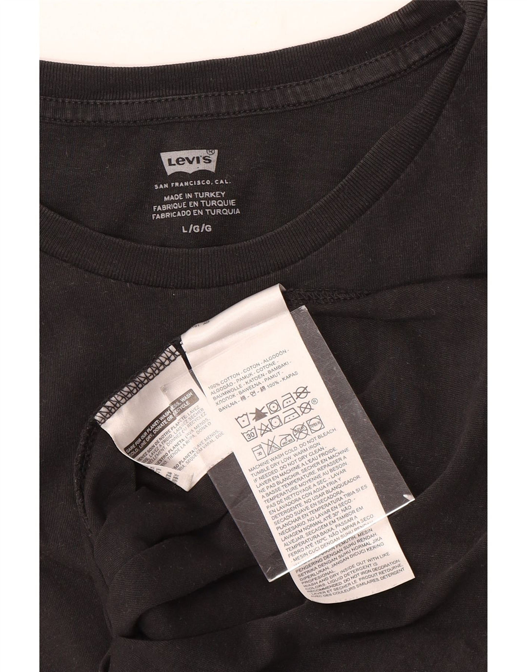 Męski T-shirt Levi's Top, duży, czarny, w kwiaty