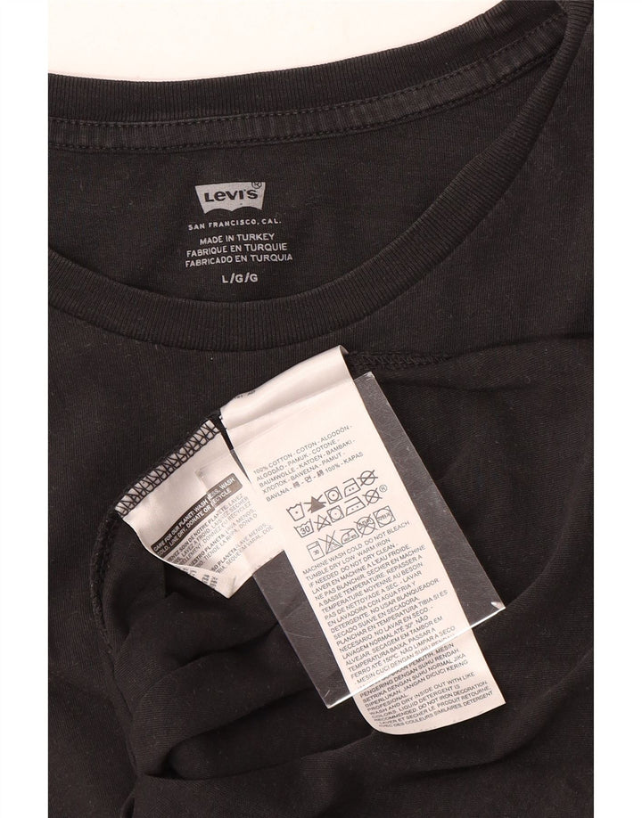 Męski T-shirt Levi's Top, duży, czarny, w kwiaty