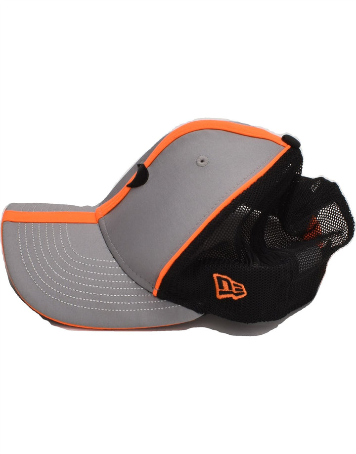 NEW ERA Mens Trucker Cap Small/Medium Grey Colourblock Polyester | Vintage New Era | Thrift | Second-Hand New Era | Used Clothing | Messina Hembry 