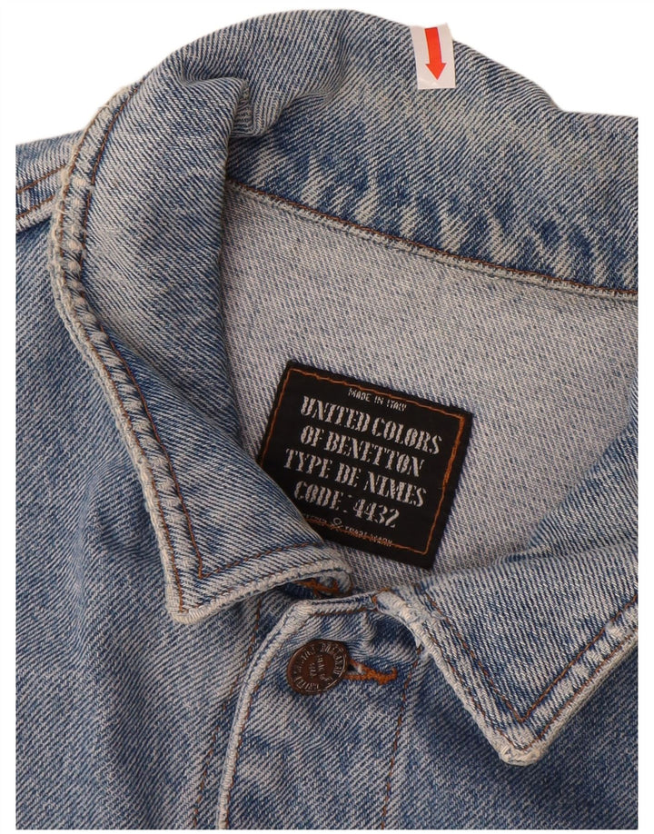 Męska kurtka dżinsowa BENETTON IT 52 XL, niebieska, bawełniana