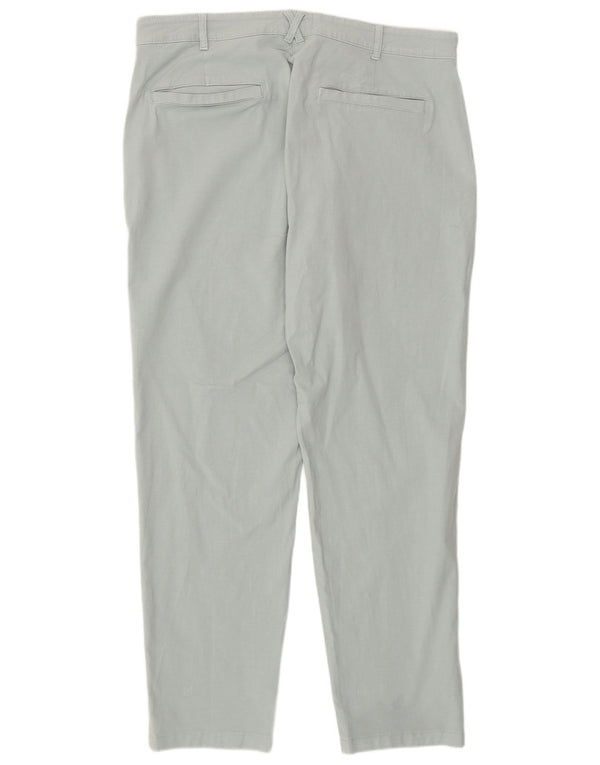 Damskie zwężane spodnie Chino White Stuff UK 16 Large W36 L28 Niebieska bawełna
