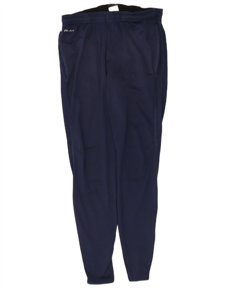 Męskie spodnie dresowe Nike Dri Fit, małe, granatowe, poliestrowe
