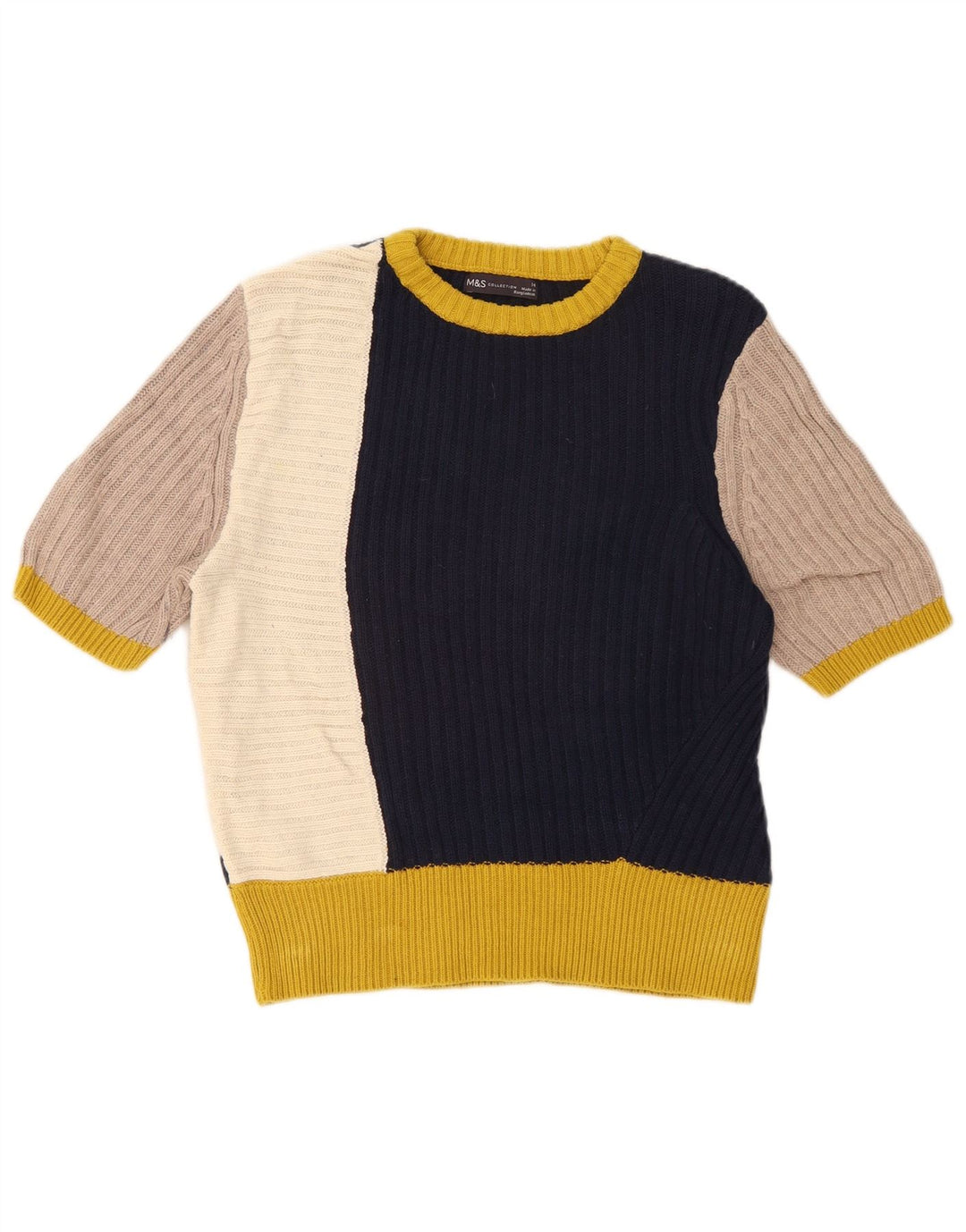 Sweter damski Marks & Spencer z okrągłym dekoltem, UK 14, średni, wielokolorowy
