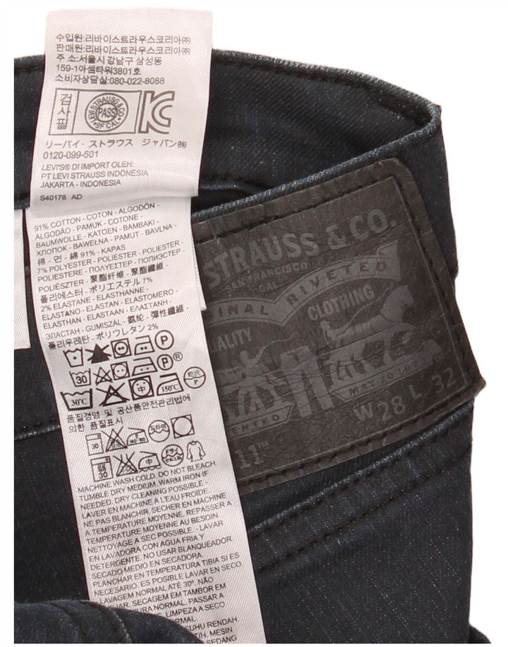 Męskie dżinsy Levi's 511 Slim W28 L32 Granatowa bawełna