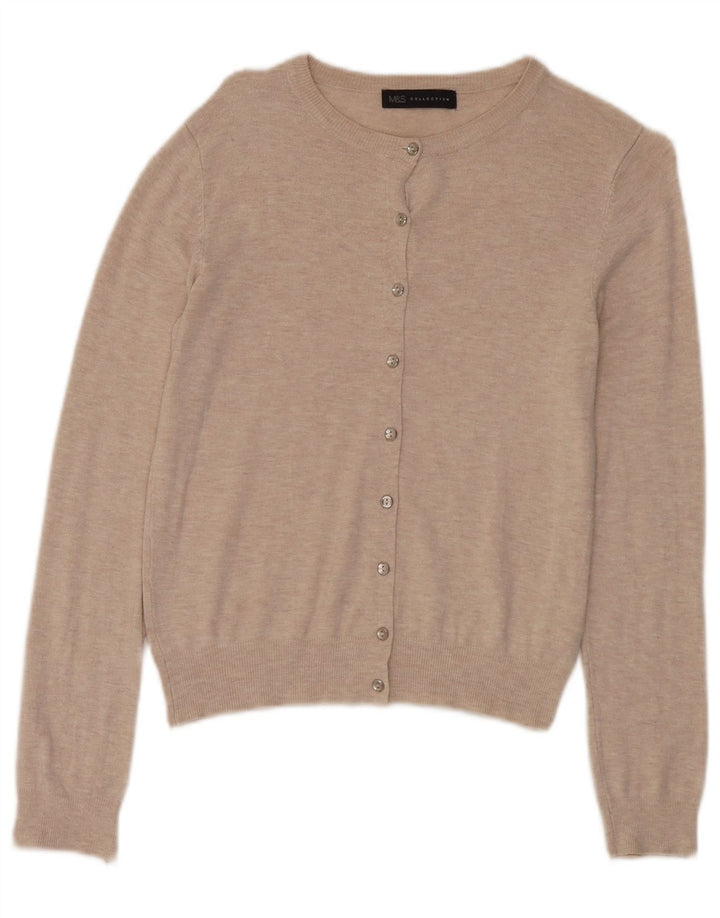 Marks & Spencer Damski sweter kardigan UK 10 Small Beżowa Wiskoza