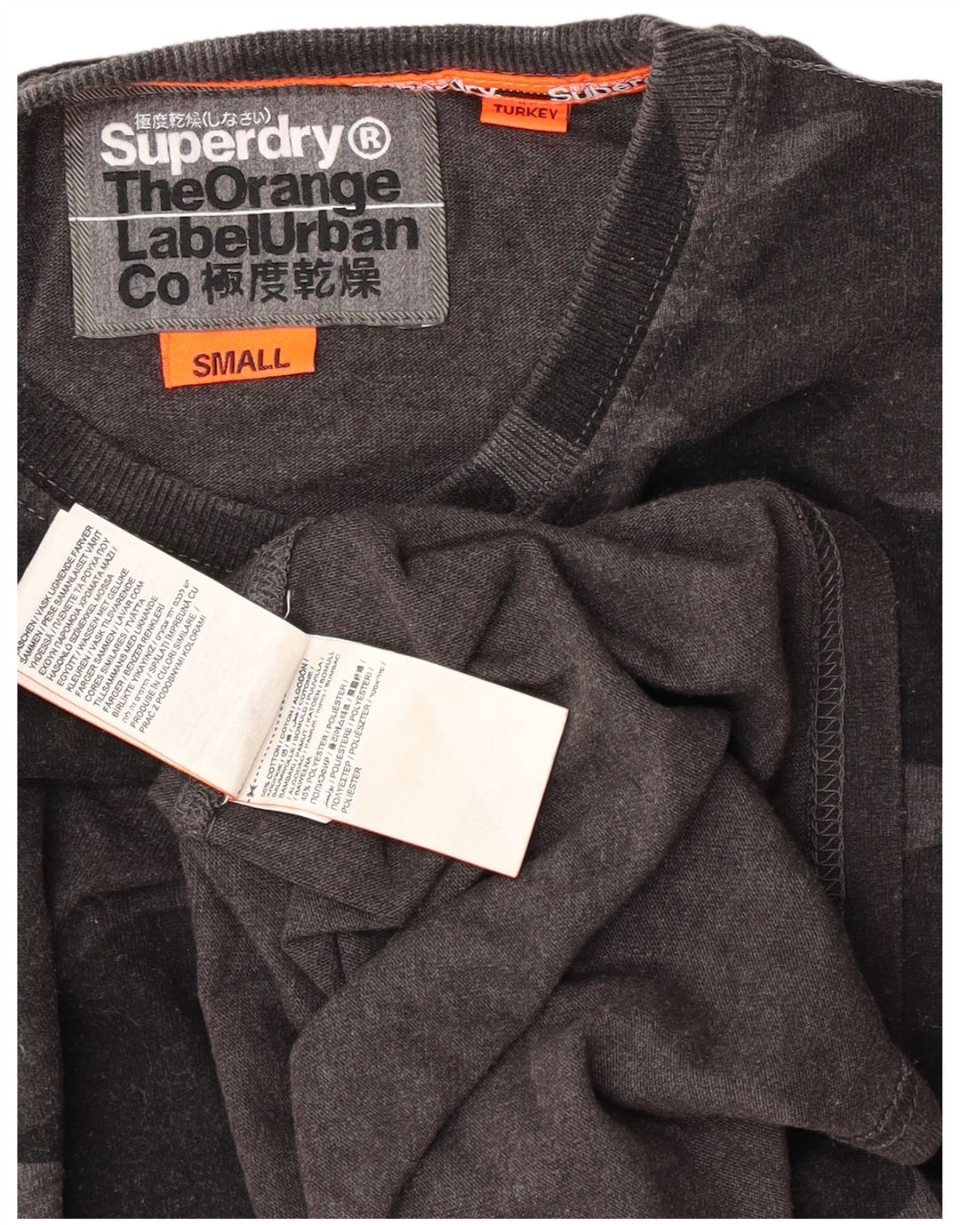 Męski T-shirt Superdry, mały, szary, bawełniany