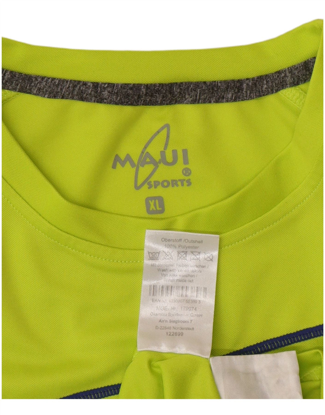 T-shirt męski Maui Maui, top XL, poliester w zielone paski