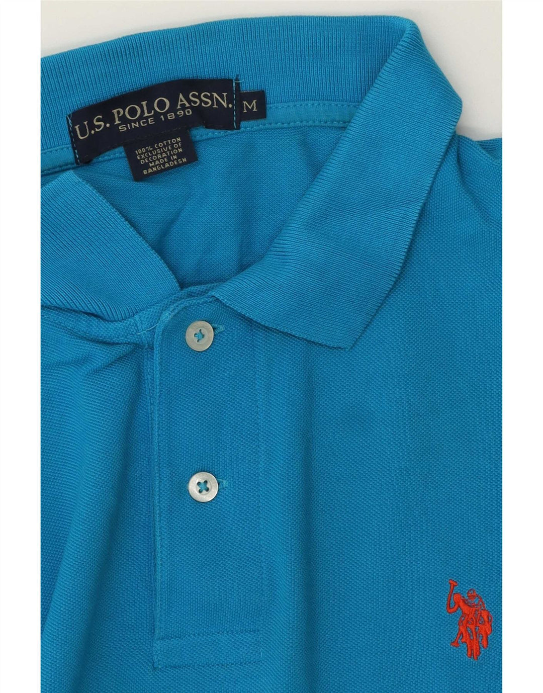 US Polo Assn. Męska koszulka polo Średnio niebieska, bawełniana