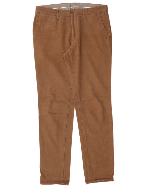 Męskie spodnie Chino Massimo Dutti EU 38 Small W30 L30 Brązowa bawełna