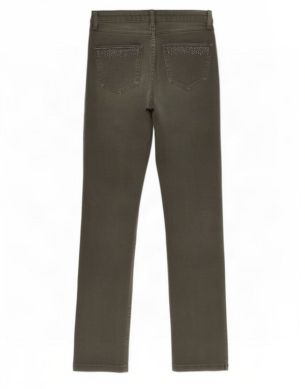 Marks & Spencer Damskie Per Una Straight Jeans UK 10 Małe W28 L26 Zielone