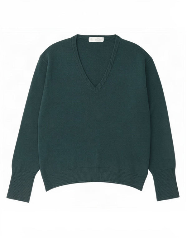 Męski sweter Marks & Spencer St. Michael z dekoltem w kształcie litery V, średni zielony