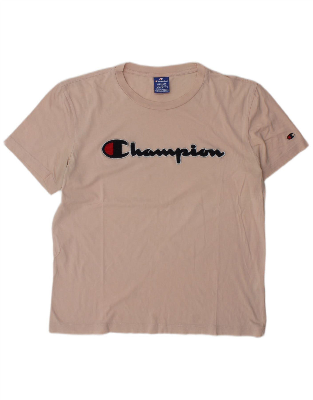 Męski T-shirt Champion z grafiką, średni, różowy, bawełniany