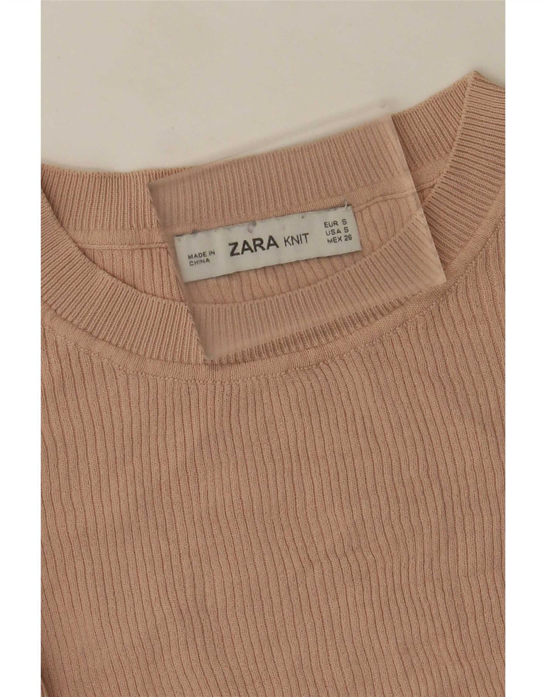 Top damski Zara z długim rękawem UK 8, mały, beżowy