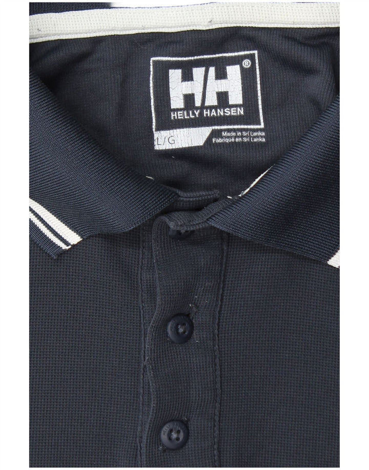 Męska koszulka polo HELLY HANSEN w duże granatowe paski