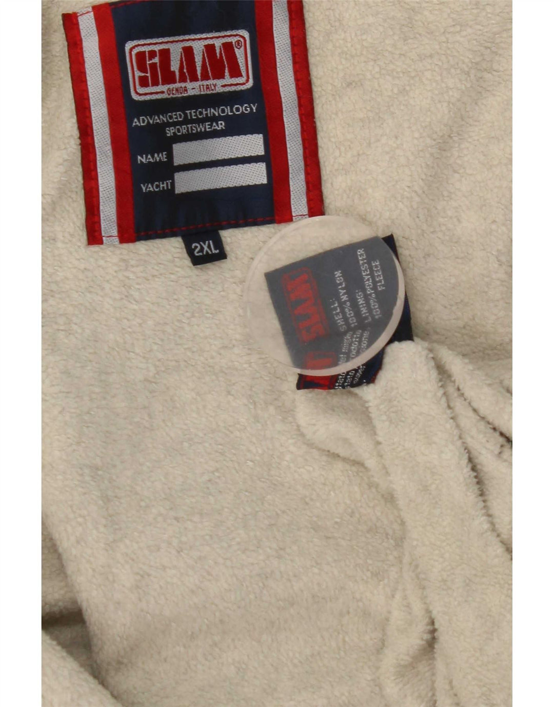 Męska kurtka bomber z kapturem Slam UK 44 2XL Off White Nylon