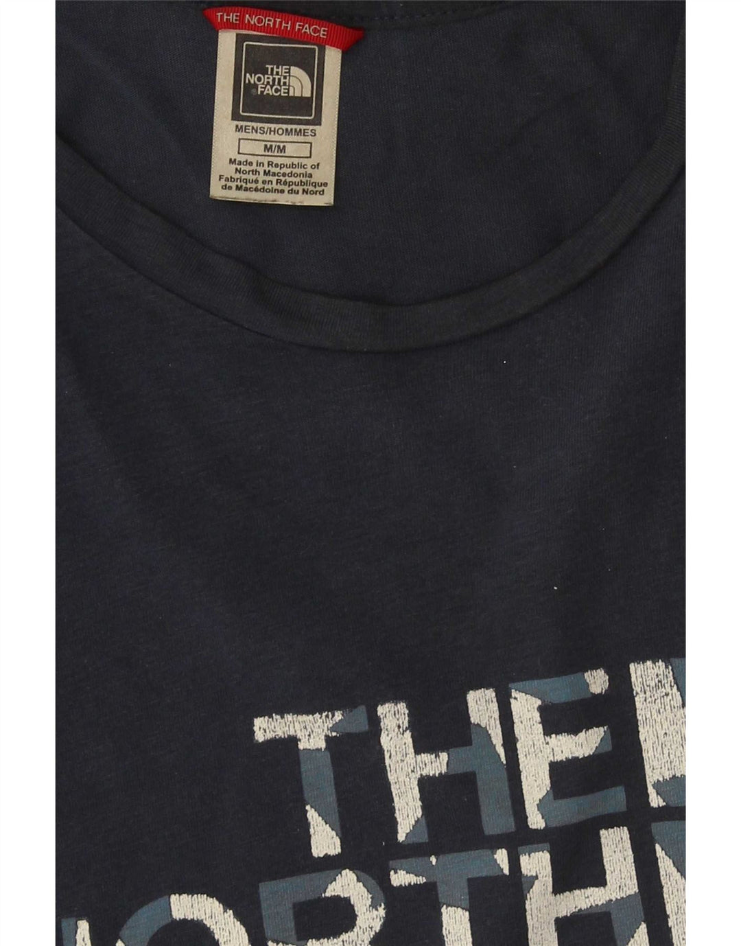 Męski t-shirt z grafiką The North Face, kolor średni niebieski