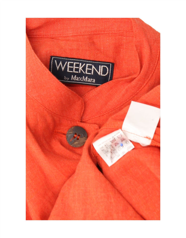 MAX MARA Womens Weekend 6 Button Blazer Jacket UK 12 Medium Orange
