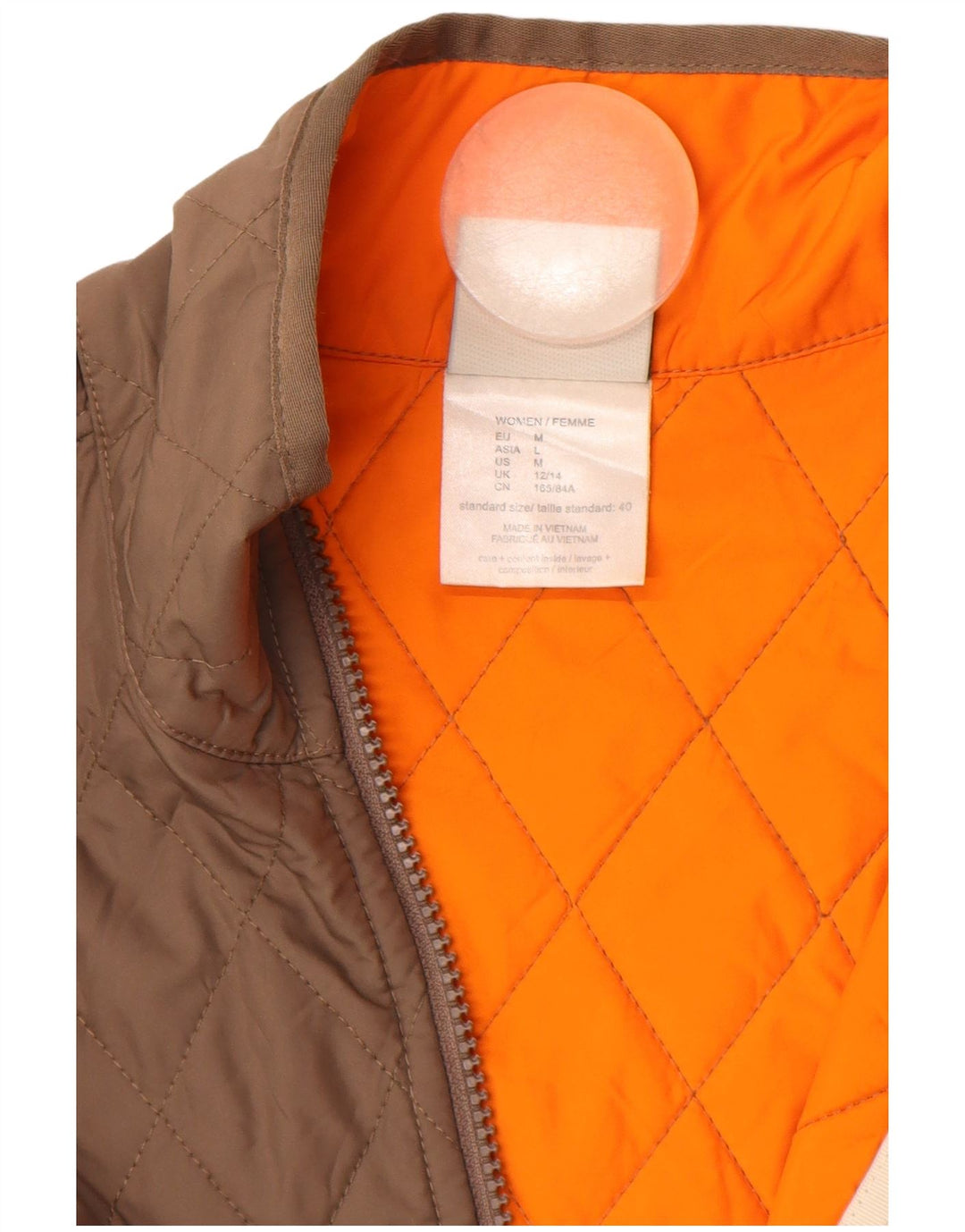 JACK WOLFSKIN Damska pikowana kurtka z podszewką UK 12/14 Średni beżowy poliester