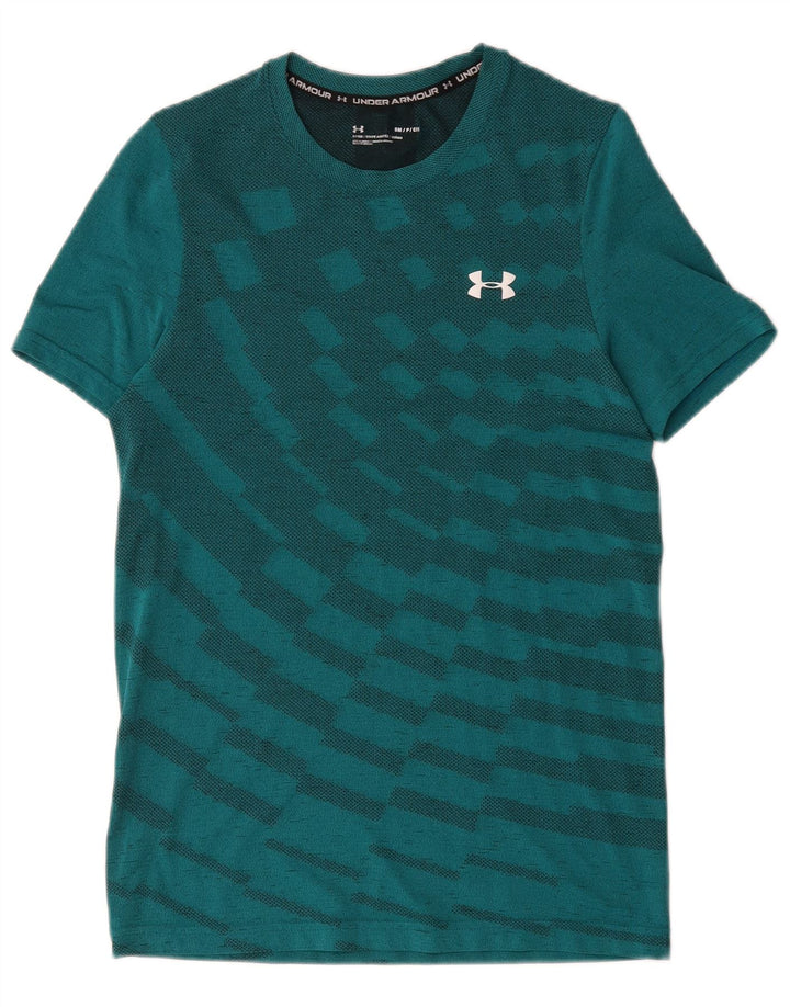 Under Armour Męski T-shirt Top Mały Niebieski Geometryczny